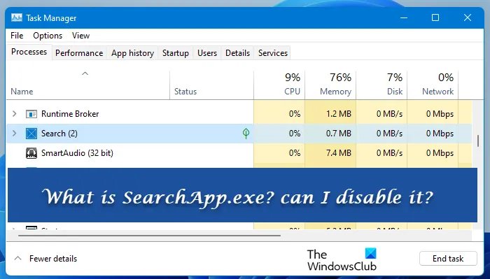 Qu’est-ce que SearchApp.exe ?  Puis-je le désactiver ?