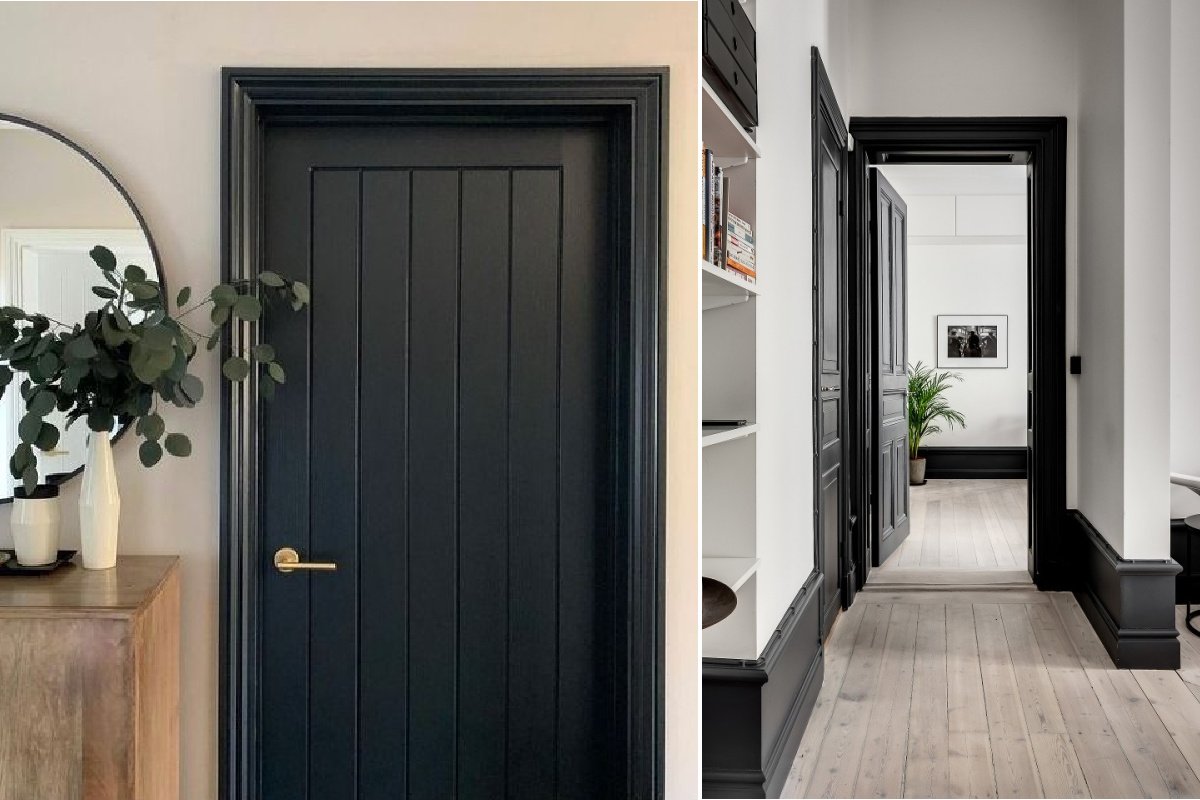 Portes intérieures noires : un lookbook d’idées et d’expertise en matière de bricolage