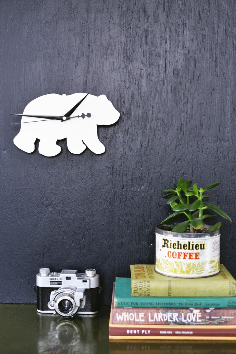 Horloge d’animaux silhouette bricolage