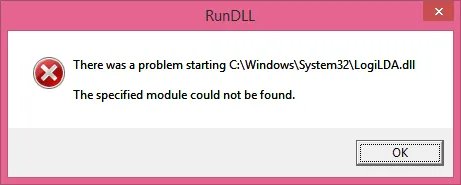 Un problème est survenu lors du démarrage de l’erreur C:WindowsSystem32LogiLDA.dll
