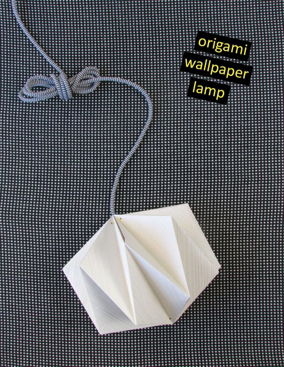 Abat-jour en origami en papier peint