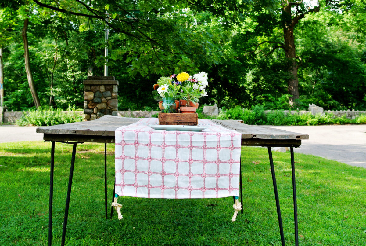 Chemin de table taie d’oreiller nautique bricolage