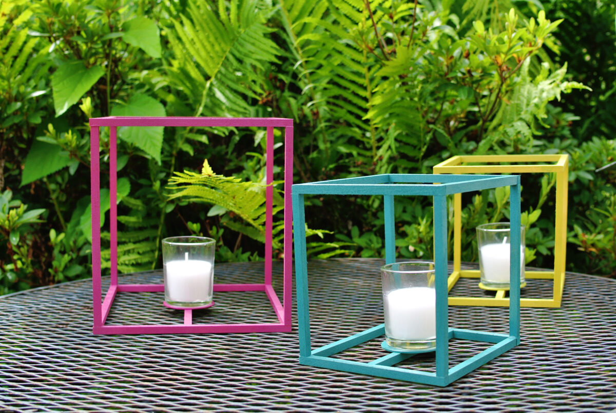 Lanternes à bougies d’extérieur en cubes bricolage