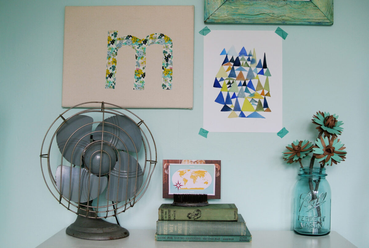 Art mural monogramme brodé bricolage