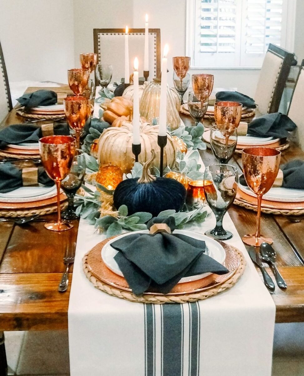 Idées fraîches de décoration de table de Thanksgiving présentées sur Instagram