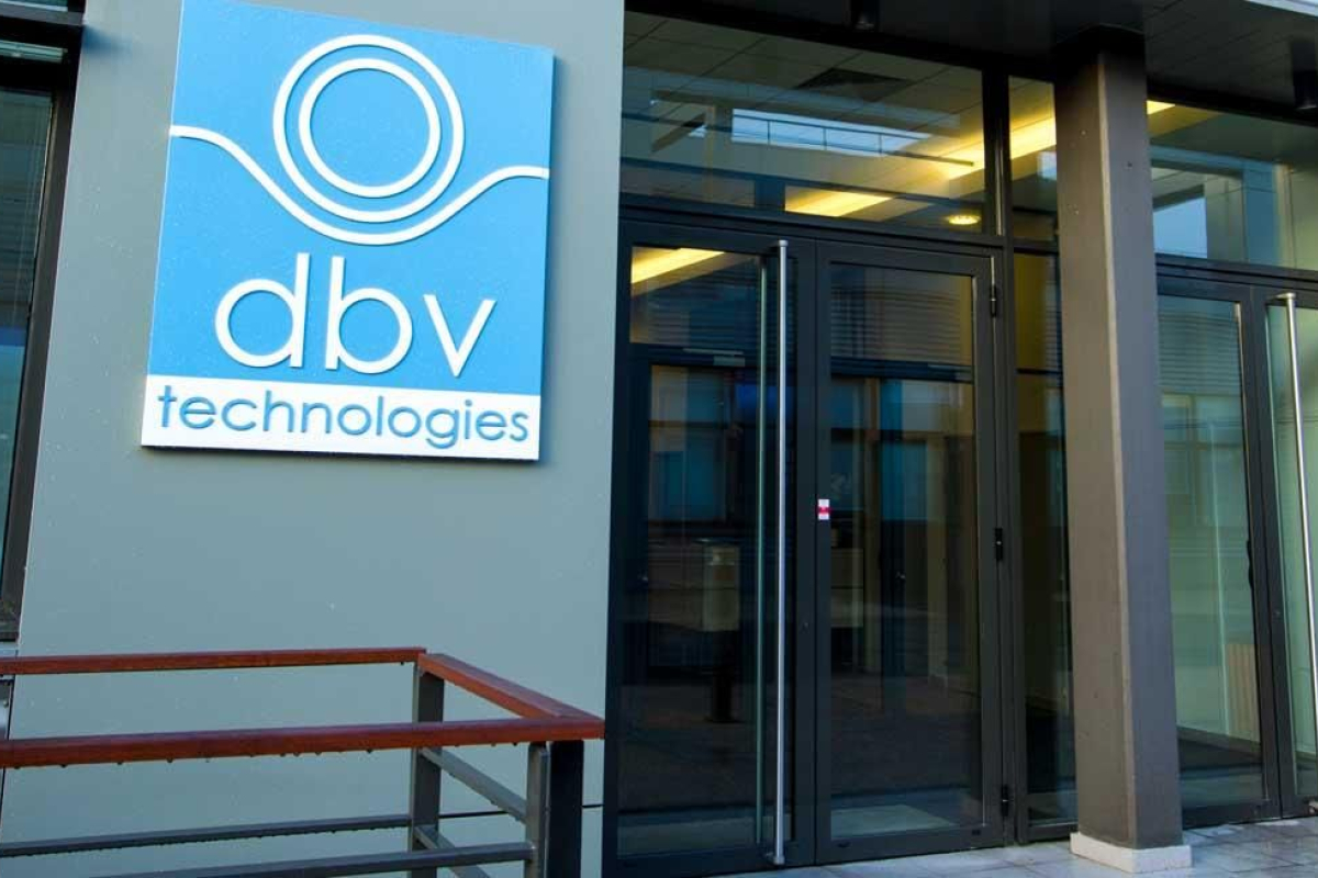 Écran de cotation affichant le cours de l'action DBV Technologies sur Euronext Paris